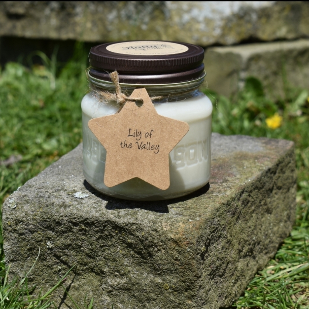 Hand poured  16oz. Lily of the Valley Soy Candle